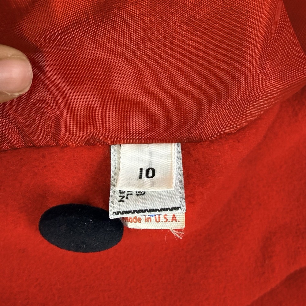 Vintage Rothschild Red Wool Coat ILGWU Union Made USA 3/4 Sleeve Size 10 - Picture 8 of 10